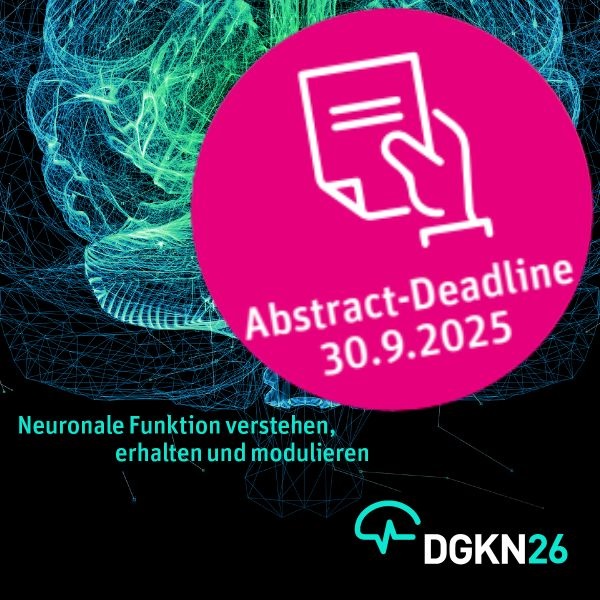 Abstracteinreichung DGKN26 ist geöffnet