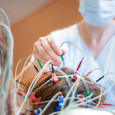 EEG Elektroden Anbringung